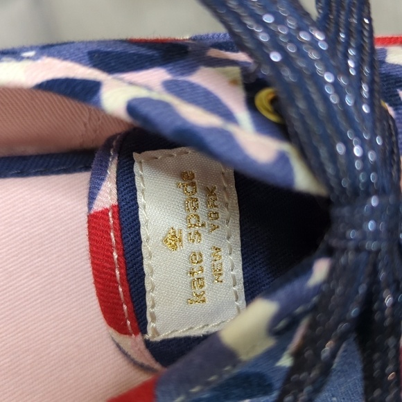 Keds Kate Spade Collab Sneakers Patriotic Red Blue Hearts Metallic Laces 5.5 - Picture 2 of 13